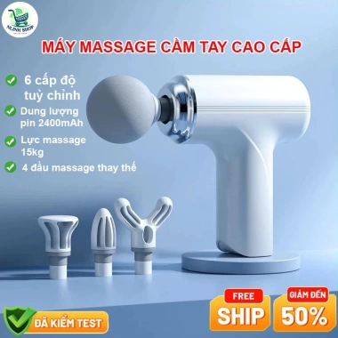 Máy massage cầm tay mini MG203 4 đầu, 6 chế độ đấm lưng - Giá 139.000 VND