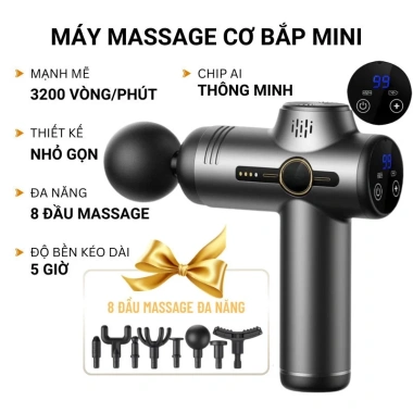 Máy Massage Cầm Tay Mini Wisezen 99 Mức Rung Mạnh Giảm Đau 8 Đầu Giá 299.000đ 9