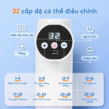 Máy Massage Cầm Tay Mini Z668 12 Đầu 99 Cấp Độ Màn Hình LED Giảm Đau Nhức Thư Giãn Toàn Thân - Giá 349.000 VND