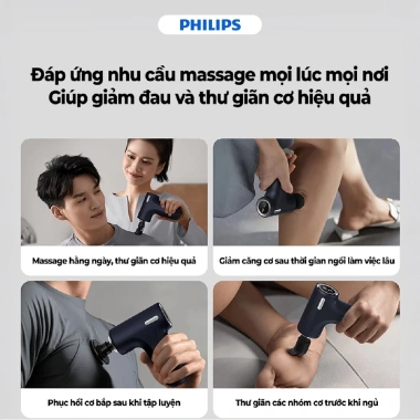 Máy massage cầm tay Philips PPM7.319 6 cấp độ 4 đầu - Nhỏ gọn, đa năng, giá 690.000đ 8