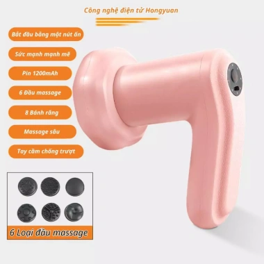 Máy massage cầm tay pin sạc 6 đầu 8 cấp độ giảm mỡ, massage cổ vai gáy, chỉ 248k