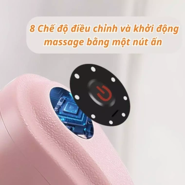 Máy massage cầm tay pin sạc 6 đầu 8 cấp độ giảm mỡ, massage cổ vai gáy, chỉ 248k