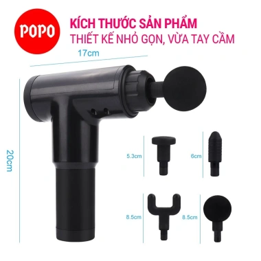 Máy massage cầm tay POPO Facial Gun đa năng 4 đầu giảm đau - Giá chỉ 399.000đ 6