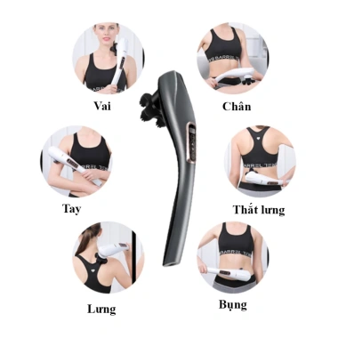 Máy Massage Cầm Tay Sạc Pin RULAX 6 Đầu Đấm Lưng Toàn Thân – Giá Ưu Đãi 370k