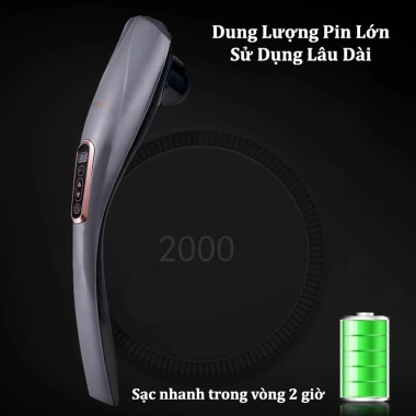 Máy Massage Cầm Tay Sạc Pin RULAX 6 Đầu Đấm Lưng Toàn Thân – Giá Ưu Đãi 370k