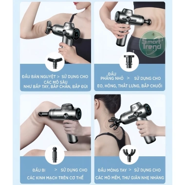 Máy massage cầm tay SMART 32 mức lực đấm mạnh, giảm đau cổ vai gáy, 299.000đ