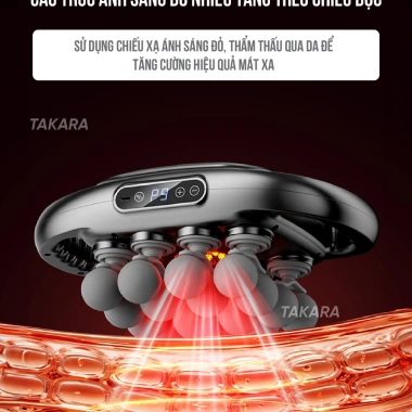 Máy massage cầm tay Takara 16 đầu - Giảm nhức mỏi cơ, tặng kèm củ sạc, chỉ 469.000₫