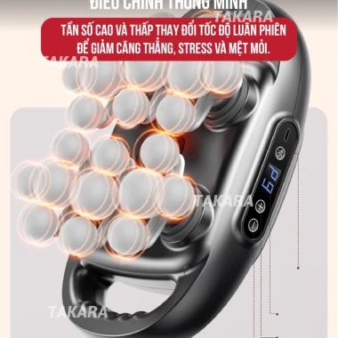 Máy massage cầm tay Takara YM-60-22 22 đầu, 9 chế độ mạnh, giảm nhức mỏi, giá 469k 2 Máy massage cầm tay Takara YM-60-22 22 đầu, 9 chế độ mạnh, giảm nhức mỏi, giá 469k 2