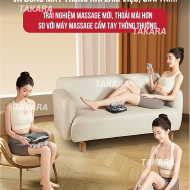 Máy massage cầm tay Takara YM-60-22 22 đầu, 9 chế độ mạnh, giảm nhức mỏi, giá 469k