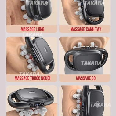 Máy massage cầm tay Takara YM-60-22 22 đầu, 9 chế độ mạnh, giảm nhức mỏi, giá 469k