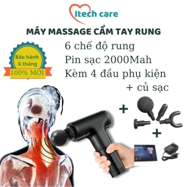 Máy Massage Cầm Tay Toàn Thân 6 Chế Độ Pin Sạc Trị Nhức Mỏi Cơ Itechcare 129k