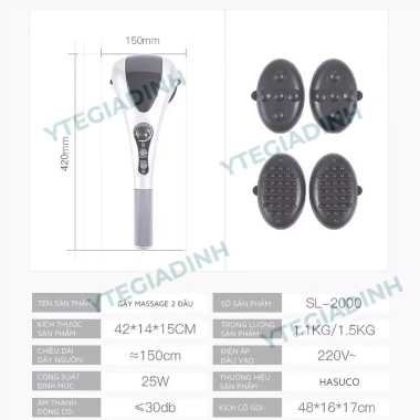 Máy massage cầm tay toàn thân nâng cao - Giảm đau nhức, mỏi dãn cơ, kèm quà tặng tăm chỉ - Giá chỉ 1.29 triệu