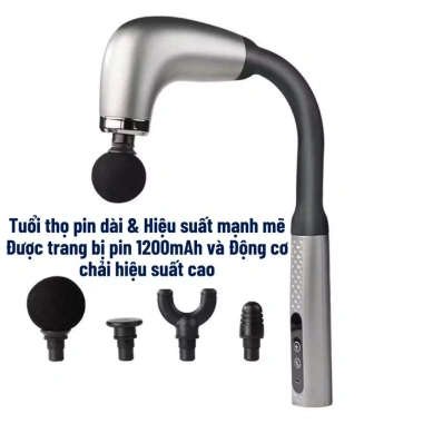 Máy Massage Cầm Tay Type‑C Tự Ngắt 15p - Giảm Đau Vai Gáy, Cơ Bắp, Giá 248k