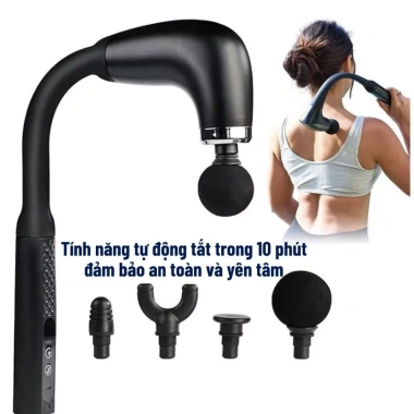 Máy Massage Cầm Tay Type‑C Tự Ngắt 15p - Giảm Đau Vai Gáy, Cơ Bắp, Giá 248k
