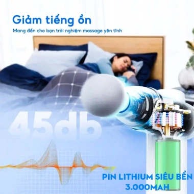 Máy massage cầm tay Z668 - Súng mát xa toàn thân 12 đầu 99 cấp độ màn LED 219k 5