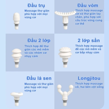 Máy massage cầm tay Z668 - Súng mát xa toàn thân 12 đầu 99 cấp độ màn LED 219k 8