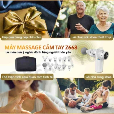 Máy massage cầm tay Z668 - Súng matxa xoa bóp trị liệu, đấm lưng, giá 219.000₫