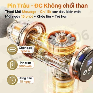 Máy massage cầm tay Z668 - Súng matxa xoa bóp trị liệu, đấm lưng, giá 219.000₫ 6 Máy massage cầm tay Z668 - Súng matxa xoa bóp trị liệu, đấm lưng, giá 219.000₫ 6