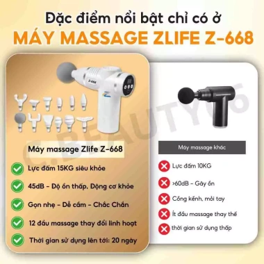 Máy massage cầm tay Z668 - Súng matxa xoa bóp trị liệu, đấm lưng, giá 219.000₫ 8 Máy massage cầm tay Z668 - Súng matxa xoa bóp trị liệu, đấm lưng, giá 219.000₫ 8