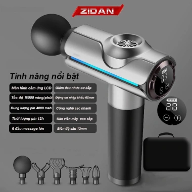 Máy massage cầm tay ZiDan không chổi than, lực đấm siêu mạnh, pin 4.000mAh - 810.000₫