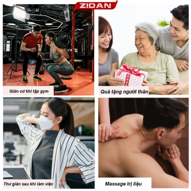 Máy massage cầm tay ZiDan không chổi than, lực đấm siêu mạnh, pin 4.000mAh - 810.000₫