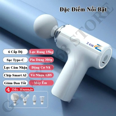Máy Massage Cầm Tay Zlife Z638 AI Cảm Biến Lực - Massage Chuyên Sâu Giảm Đau Toàn Thân, Giá 219.000 VND 2