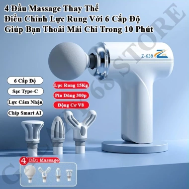 Máy Massage Cầm Tay Zlife Z638 AI Cảm Biến Lực - Massage Chuyên Sâu Giảm Đau Toàn Thân, Giá 219.000 VND 5