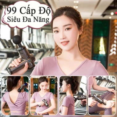 Máy massage cầm tay ZLIFE Z658 - 8 đầu, 99 cấp độ, màn LED, giá chỉ 219.000₫