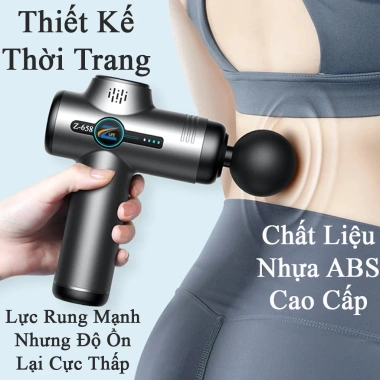 Máy massage cầm tay ZLIFE Z658 - 8 đầu, 99 cấp độ, màn LED, giá chỉ 219.000₫