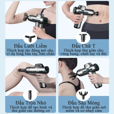 Máy Massage Cầm Tay Zlife Z658 - 99 Cấp Độ, 8 Đầu, Pin 2.500mAh, Giá 349.000 VNĐ