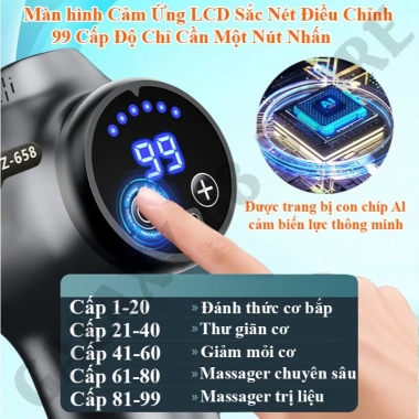 Máy Massage Cầm Tay Zlife Z658 99 Cấp Độ Giảm Đau Nhức Mỏi - Giá 219.000₫