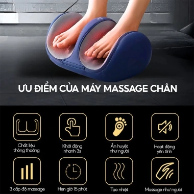 Máy Massage Chân DELAX Bấm Huyệt 3 Chế Độ Tự Động - Giá 599k Dân Văn Phòng Người Lớn Tuổi 2