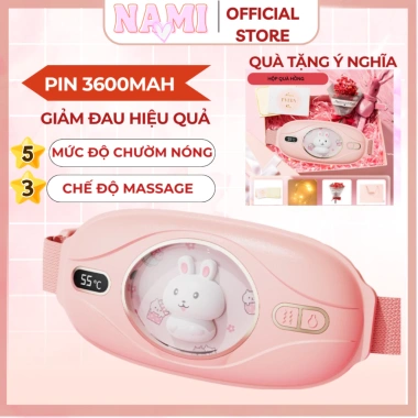 Máy massage chườm ấm giảm đau kinh nguyệt, ấm tử cung cho phụ nữ, bảo hành 12 tháng