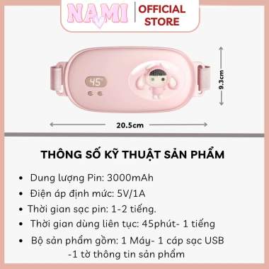 Máy massage chườm ấm giảm đau kinh nguyệt, ấm tử cung cho phụ nữ, bảo hành 12 tháng 4