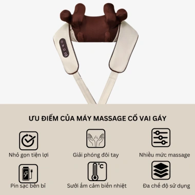 Máy Massage Cổ Vai Gáy 8 Đầu 3D Chườm Ấm Giảm Mệt Mỏi Trị Liệu MMC05 699.000 VND 6 Máy Massage Cổ Vai Gáy 8 Đầu 3D Chườm Ấm Giảm Mệt Mỏi Trị Liệu MMC05 699.000 VND 6