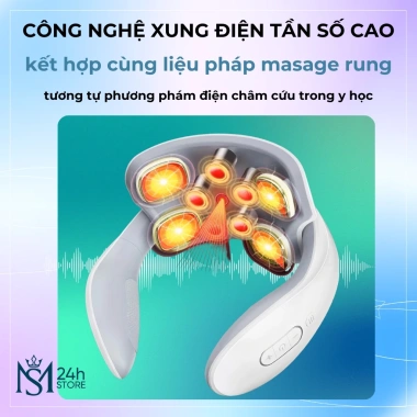 Máy Massage Cổ Vai Gáy 9 Đầu Xung Điện Nén Nóng 42°C - Giảm Giá 279k 6