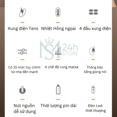 Máy Massage Cổ Vai Gáy 9 Đầu Xung Điện Nén Nóng 42°C - Giảm Giá 279k 9