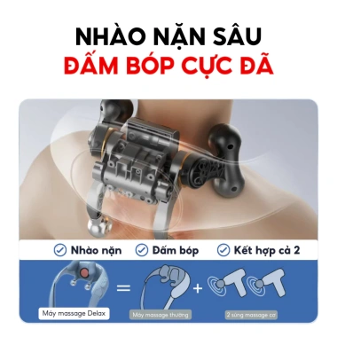 Máy Massage Cổ Vai Gáy DELAX 8 Đầu Chườm Ấm - Giảm Mệt Mỏi, Trị Liệu Hiệu Quả