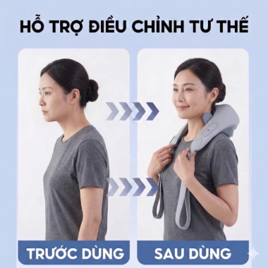 Máy Massage Cổ Vai Gáy DELAX 8 Đầu Chườm Ấm - Giảm Mệt Mỏi, Trị Liệu Hiệu Quả