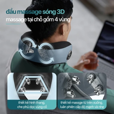 Máy Massage Cổ Vai Gáy PHILIPS 3.304 Sóng 3D Chườm Ấm Cảm Biến - 3 Chế Độ - Giá Ưu Đãi 1,690,000₫