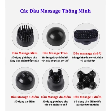 Máy massage đấm lưng cầm tay 6 đầu YT-1.706AL – Sạc pin, cắm điện, toàn thân, 800.000₫ 5