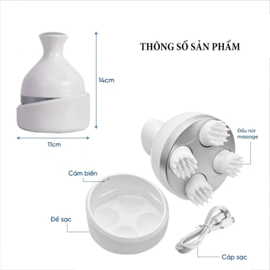 Máy massage đầu cổ vai gáy MEXI cầm tay - Giải tỏa căng thẳng, giảm mệt mỏi, giảm giá 21% chỉ 228.000đ 9