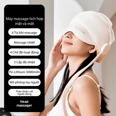 Máy massage đầu Lescolton massage mắt - Giảm đau mỏi, ngủ ngon, giá 785.000₫ 2