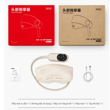 Máy Massage Đầu & Mắt JINKAIRUI Điện Sưởi ấm - Giảm Đau Đầu, Thư Giãn Ngủ, 499.000 9