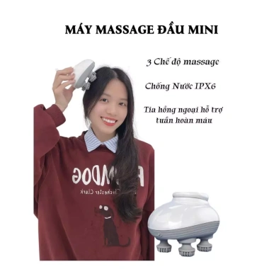 Máy Massage Đầu Mini 3 chế độ xoay 360 độ, chống nước, cầm tay - 259.000₫