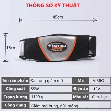 Máy massage giảm mỡ bụng VIBRO SHARPE - Đai rung nóng giảm mỡ toàn thân 295k 3
