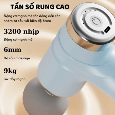 Máy massage Hiterry cầm tay 6 chế độ AI thông minh, mát xa toàn thân giảm căng cơ, BH 12 tháng – Giá 275.000 VND 2