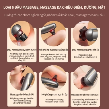 Máy massage không dây cầm tay - Mát Xa Cổ Vai Gáy Bụng Lưng Cánh tay, giảm giá 319k 3