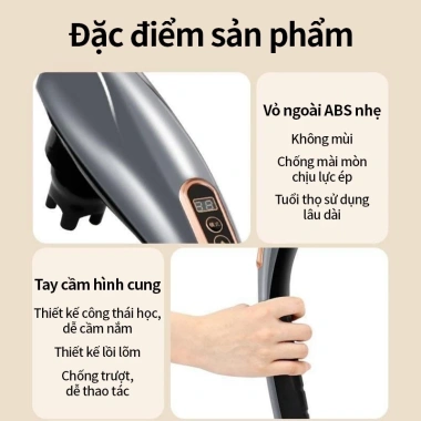 Máy massage không dây cầm tay - Mát Xa Cổ Vai Gáy Bụng Lưng Cánh tay, giảm giá 319k 5