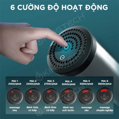 Máy Massage KINGTECH KH-320 6 mức - Giảm đau cổ vai lưng, mát xa, chỉ 560k